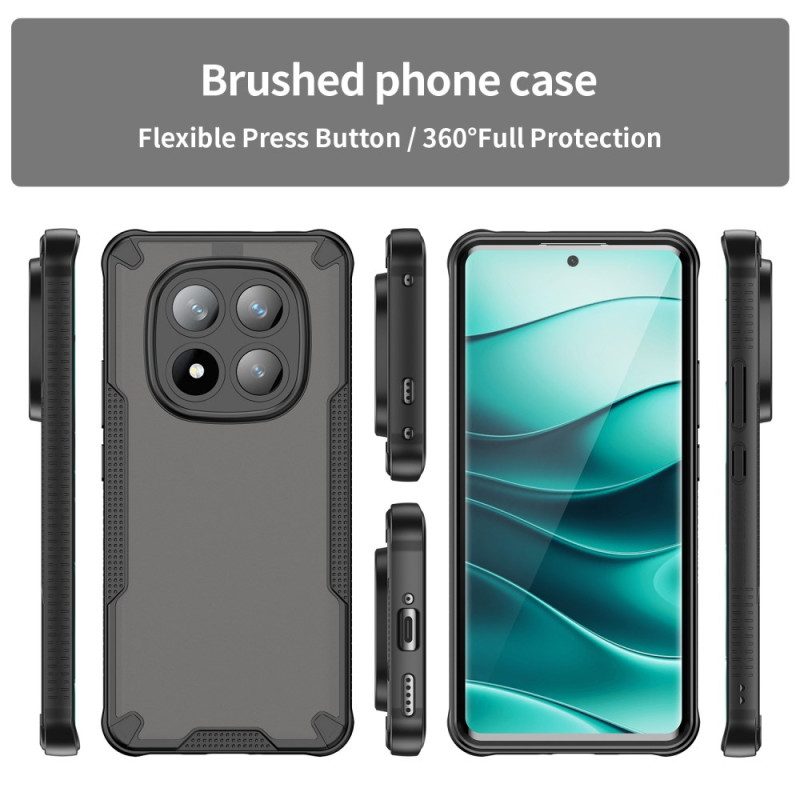 Skal Xiaomi Redmi Note 14 Pro Plus 5g Halvtransparent Silikon Med Skärmskydd I Härdat Glas