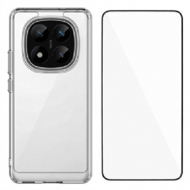 Skal Xiaomi Redmi Note 14 Pro Plus 5g Telefonfodral Transparent Skärmskydd Med Härdat Glas