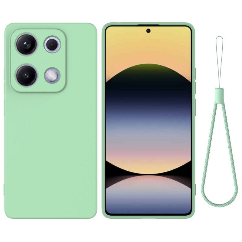 Skal Xiaomi Redmi Note 14s Telefonfodral Flytande Silikonarmband