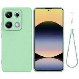 Skal Xiaomi Redmi Note 14s Telefonfodral Flytande Silikonarmband