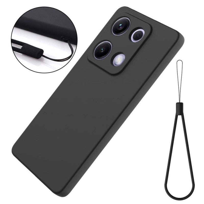 Skal Xiaomi Redmi Note 14s Telefonfodral Flytande Silikonarmband