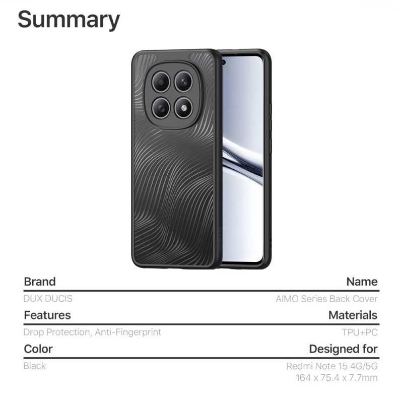 Skal Xiaomi Redmi Note 15 5g Aimo-serien Dux Ducis