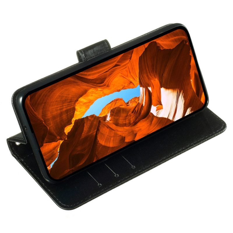 Skyddsfodral Poco C75 Guldrosor I Konstläderrem