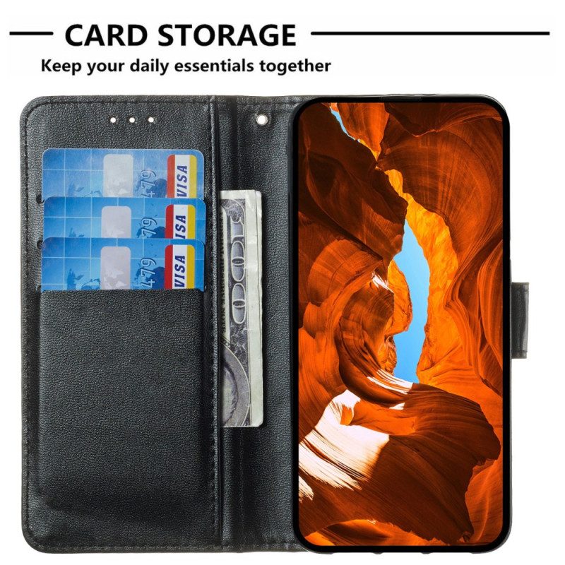 Skyddsfodral Poco C75 Guldrosor I Konstläderrem