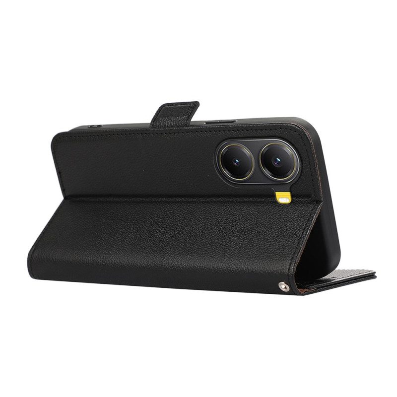 Skyddsfodral Poco X7 Pro 5g Litchi-konstläder Abeel