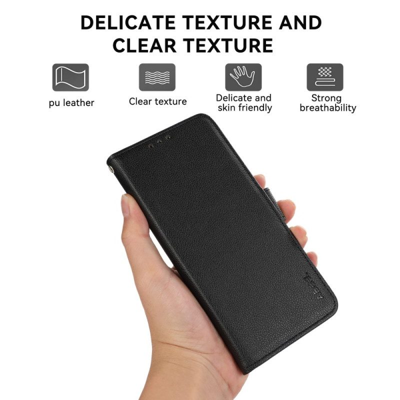 Skyddsfodral Poco X7 Pro 5g Litchi-konstläder Abeel