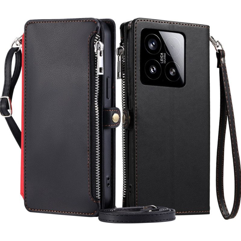 Skyddsfodral Xiaomi 15 Myntbörs Och 8 Kortfack
