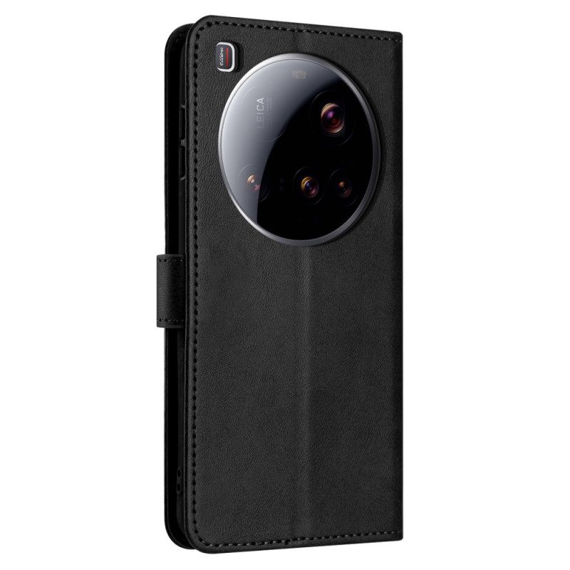 Skyddsfodral Xiaomi 15 Ultra Läderremseffekt