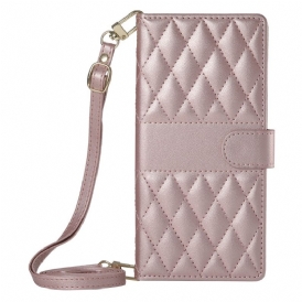 Skyddsfodral Xiaomi 15 Ultra Quiltad Med Rem Och Axelrem