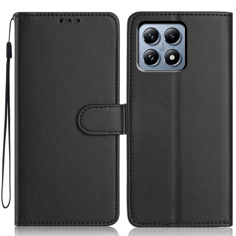 Skyddsfodral Xiaomi 15t Enfärgad Lädereffekt