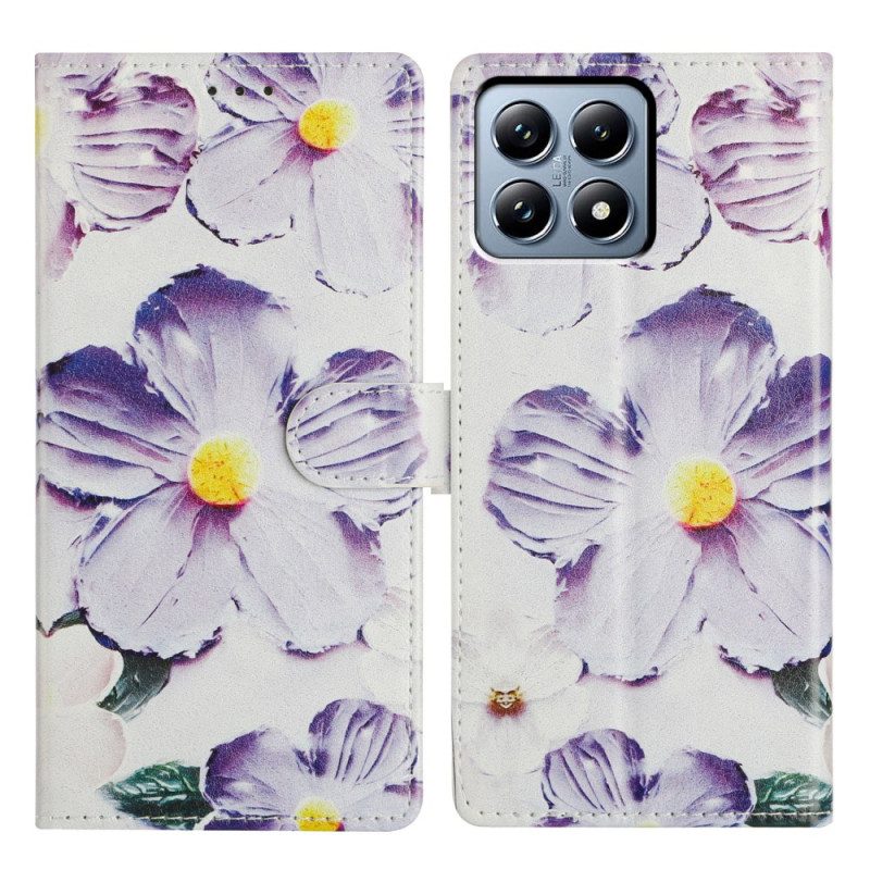 Skyddsfodral Xiaomi 15t Lila Blommor