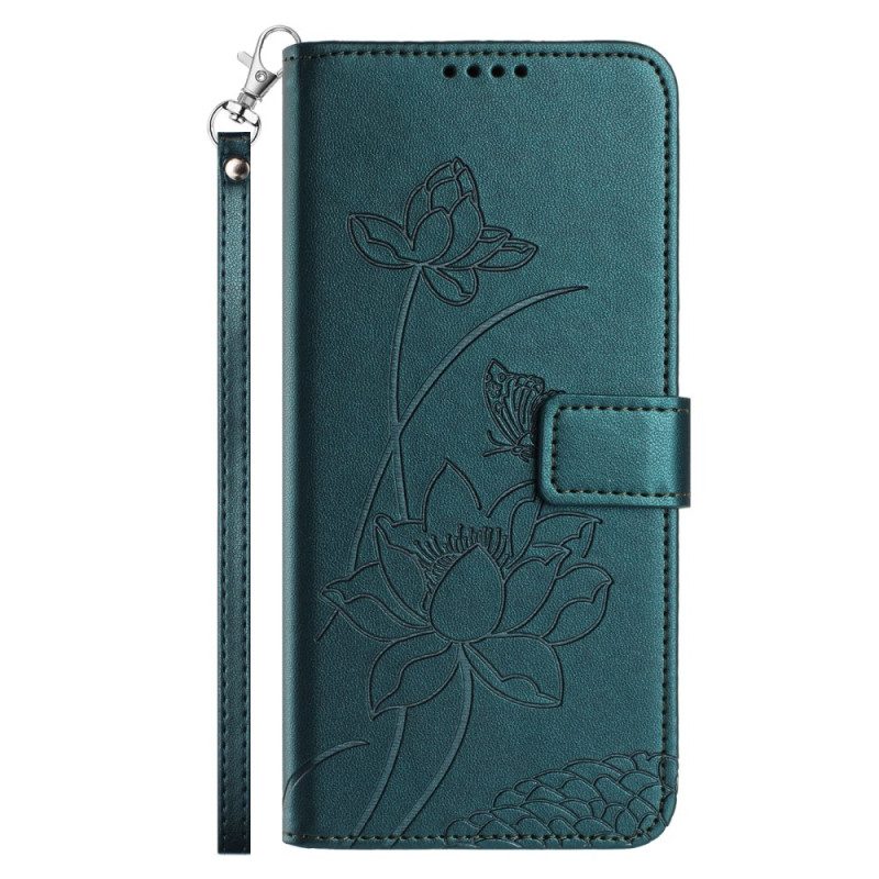 Skyddsfodral Xiaomi 15t Pro Blommönster Med Rem