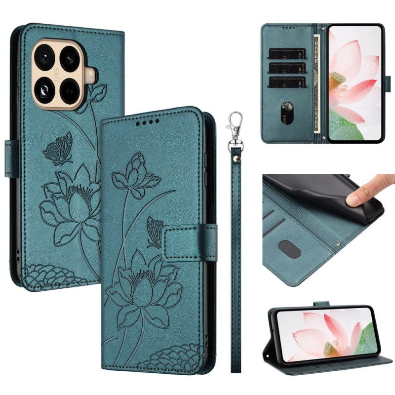 Skyddsfodral Xiaomi 15t Pro Blommönster Med Rem