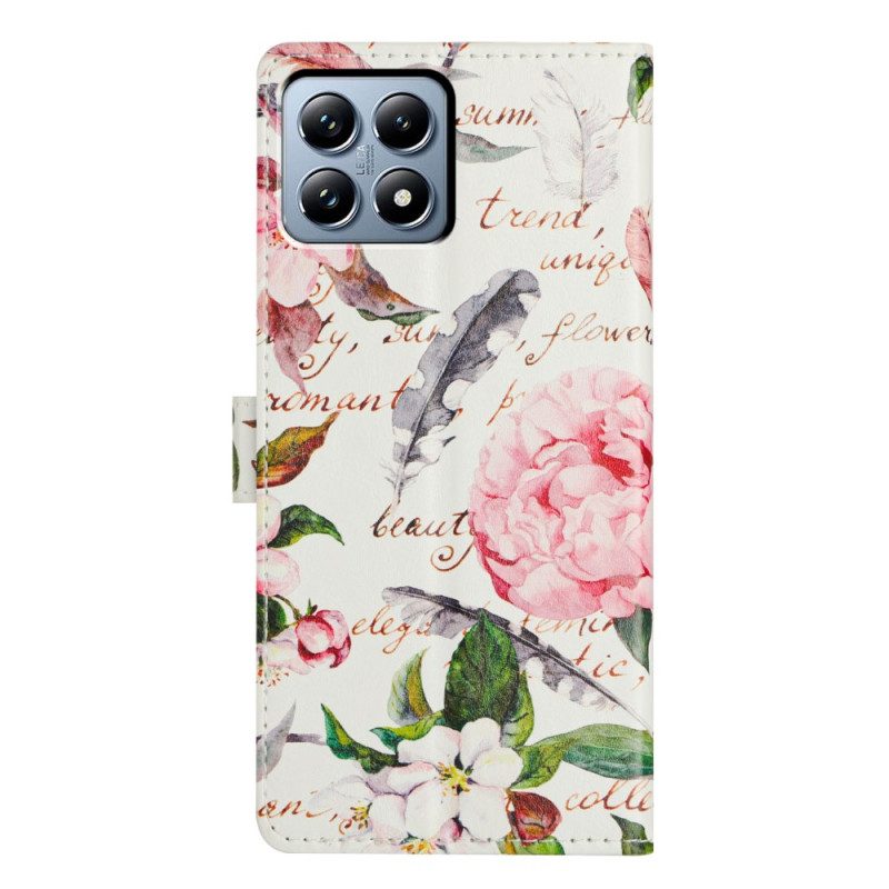 Skyddsfodral Xiaomi 15t Pro Gröna Blad Och Blommor