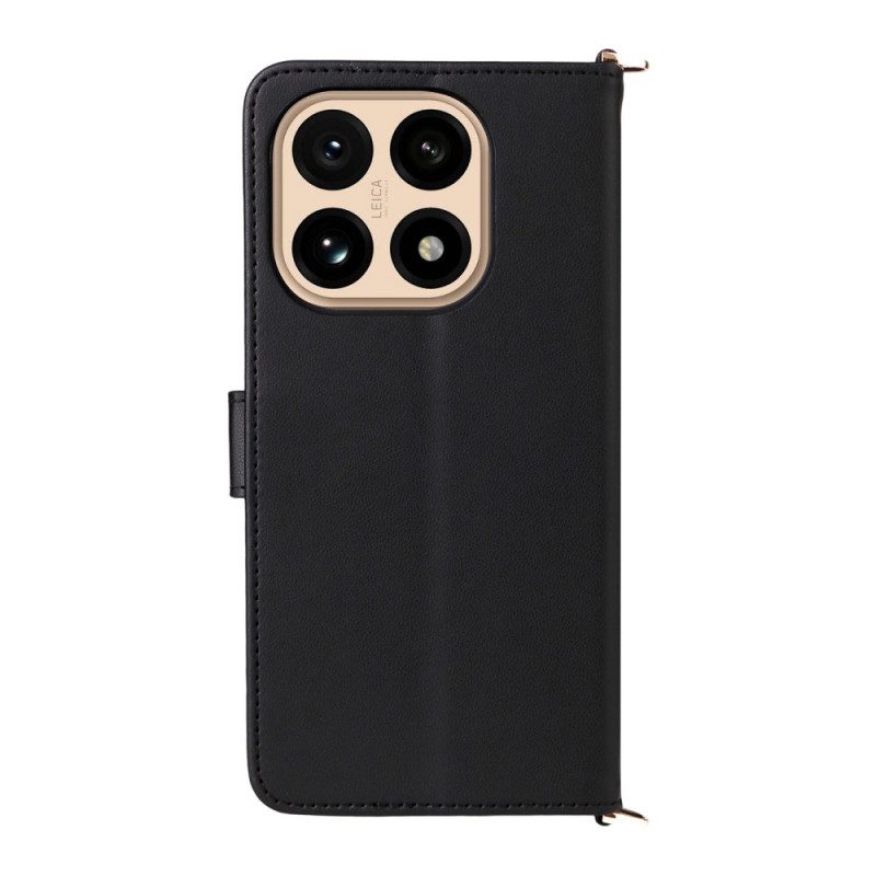 Skyddsfodral Xiaomi 15t Quiltad Med Axelrem Och Handledsrem