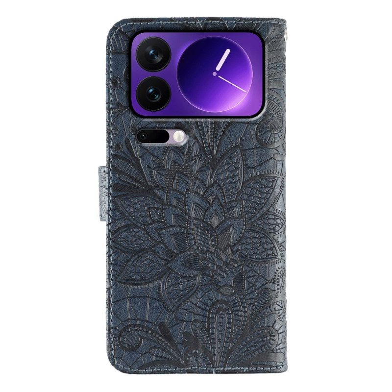 Skyddsfodral Xiaomi 17 Pro Blommigt Spetsmönster