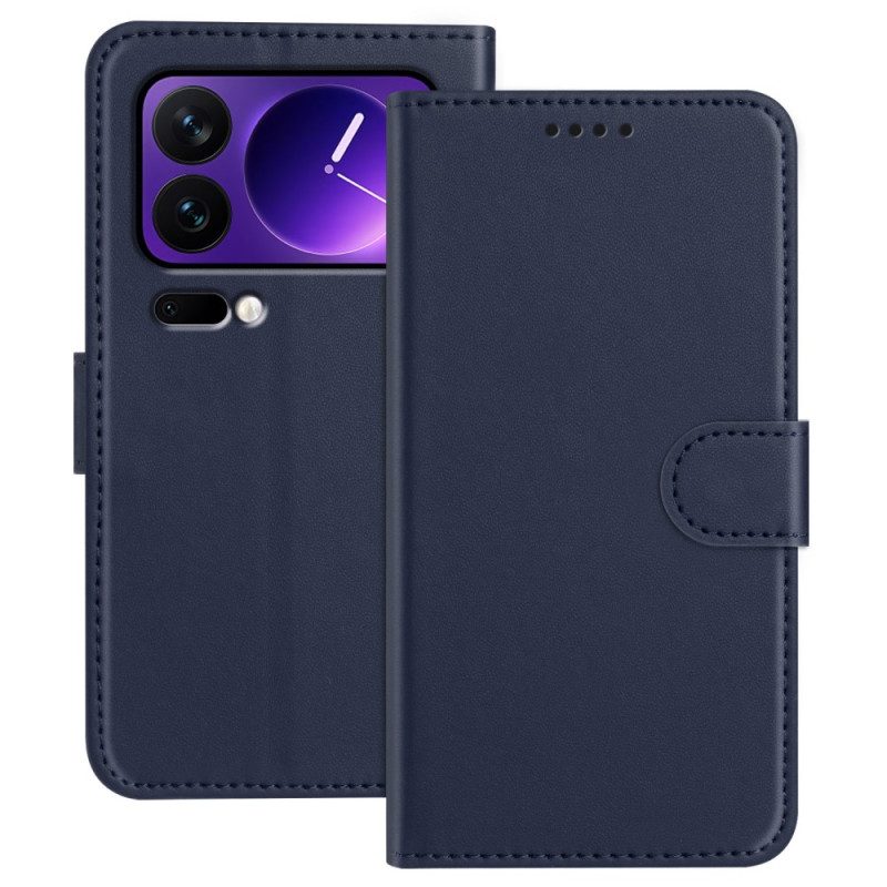 Skyddsfodral Xiaomi 17 Pro Enfärgad Lädereffekt