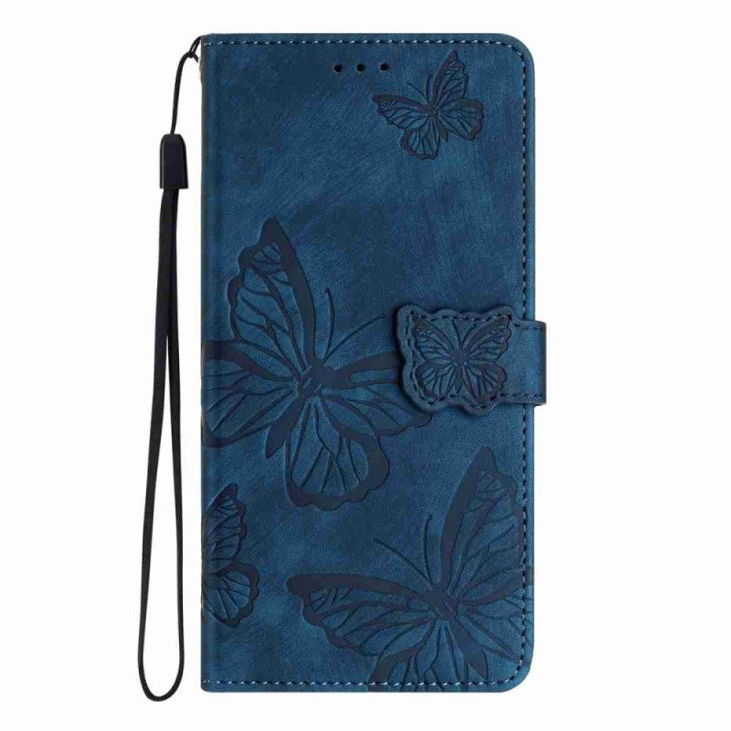 Skyddsfodral Xiaomi 17 Pro Fjärilsdesign Med Mockaeffekt