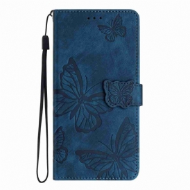 Skyddsfodral Xiaomi 17 Pro Fjärilsdesign Med Mockaeffekt