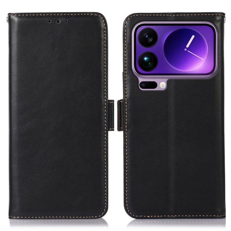 Skyddsfodral Xiaomi 17 Pro Max Äkta Läder Rfid-blockering