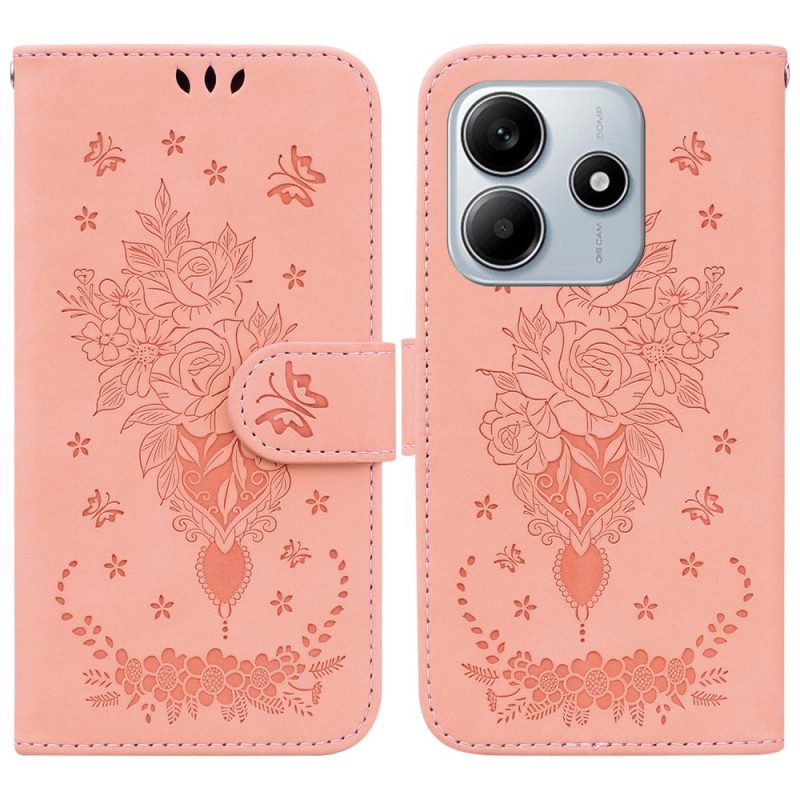 Skyddsfodral Xiaomi Redmi Note 14 5g Fjärils- Och Blommönster