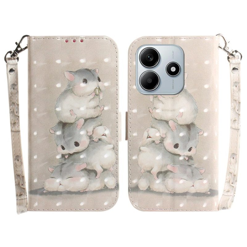Skyddsfodral Xiaomi Redmi Note 14 5g Hamstrar Med Snodd