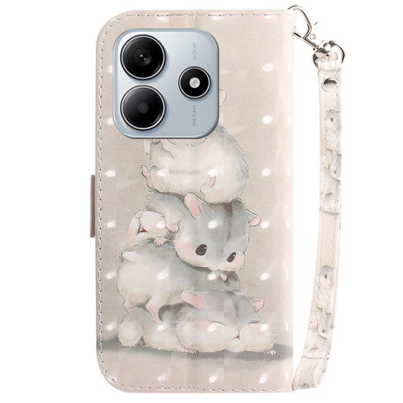 Skyddsfodral Xiaomi Redmi Note 14 5g Hamstrar Med Snodd
