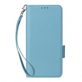 Skyddsfodral Xiaomi Redmi Note 14 5g Litchitextur Med Rem