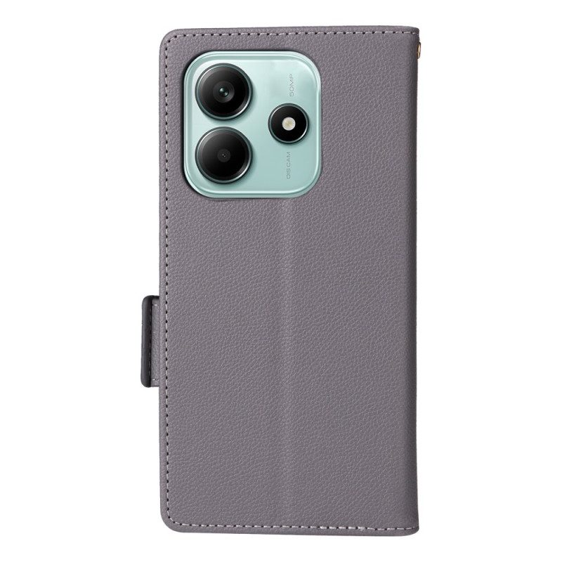 Skyddsfodral Xiaomi Redmi Note 14 5g Litchitextur Med Rem