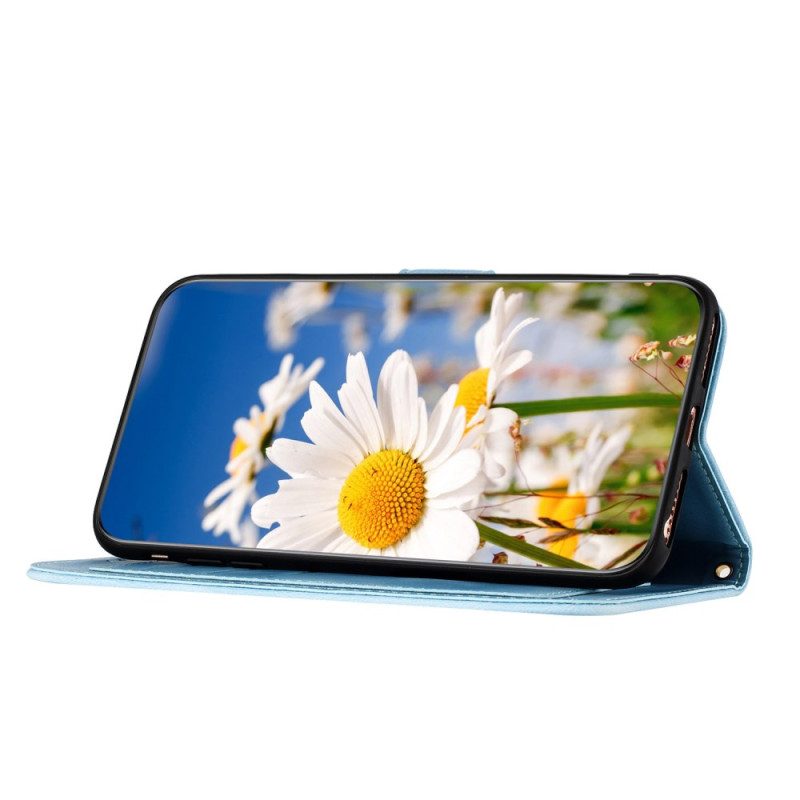 Skyddsfodral Xiaomi Redmi Note 14 Pro 4g Grafiska Blommor Med Rem