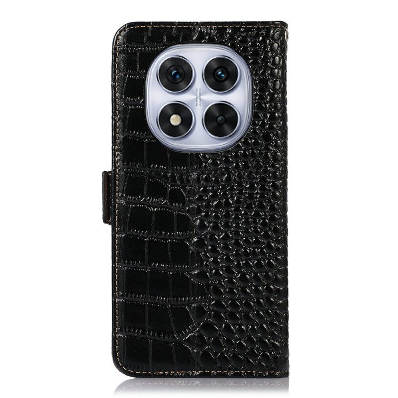 Skyddsfodral Xiaomi Redmi Note 14 Pro 5g Läder Med Krokodilstruktur