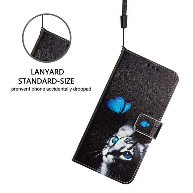 Skyddsfodral Xiaomi Redmi Note 14 Pro Plus 5g Fjärils- Och Kattmönster