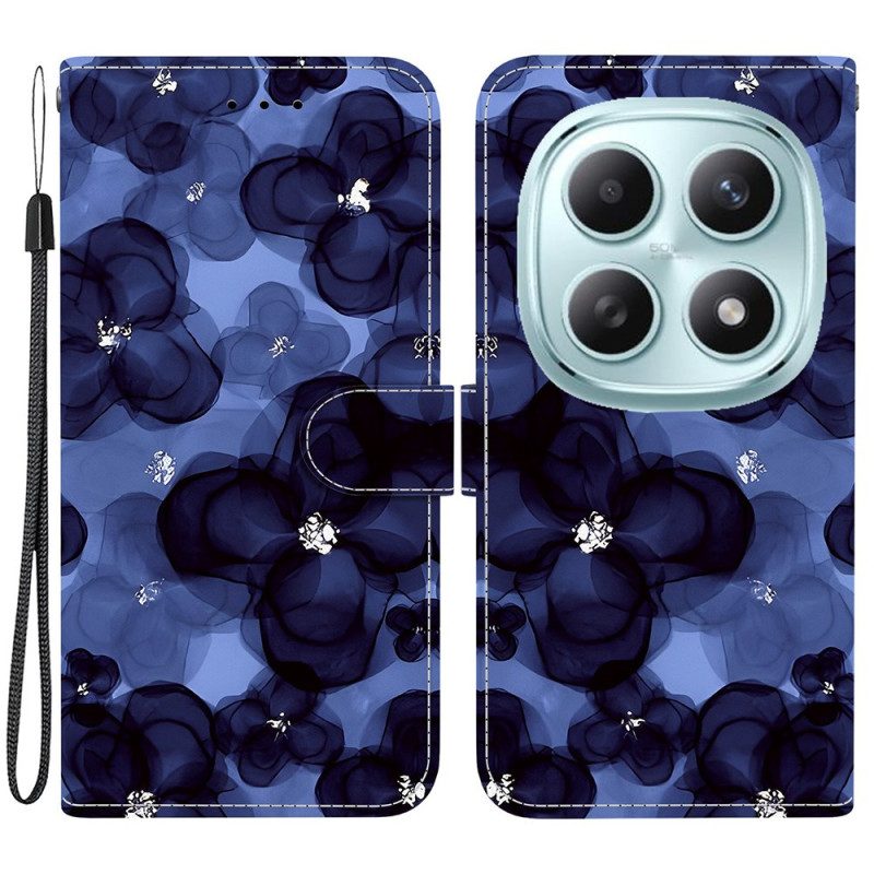 Skyddsfodral Xiaomi Redmi Note 15 5g Blå Blommor