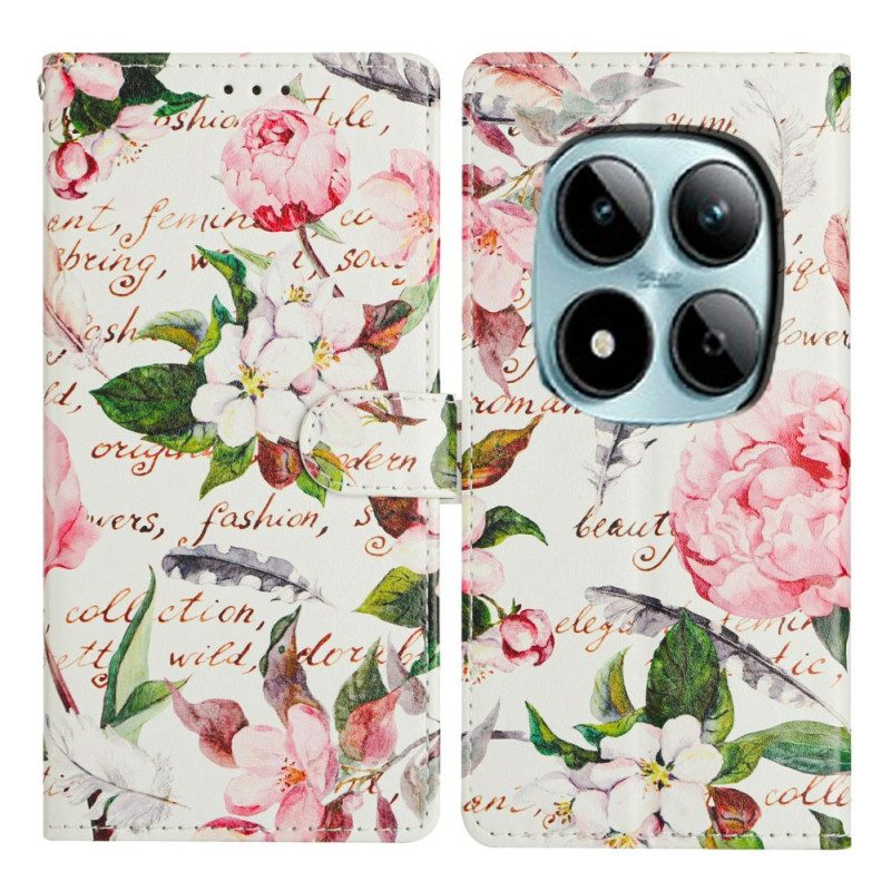 Skyddsfodral Xiaomi Redmi Note 15 Pro Plus 5g Gröna Blommor Och Löv