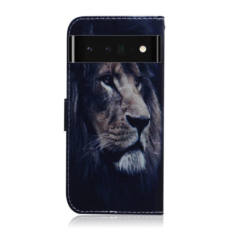 Fodral För Google Pixel 6 Pro Drömmande Lejon