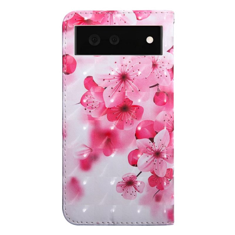 Fodral För Google Pixel 6 Rosa Blommor