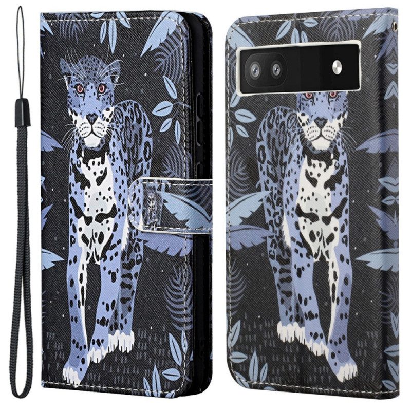 Fodral För Google Pixel 6A Med Kedjar Thong Leopard