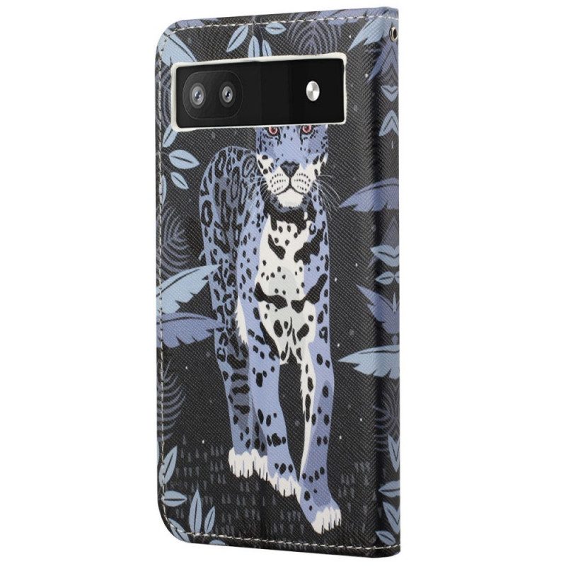 Fodral För Google Pixel 6A Med Kedjar Thong Leopard