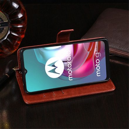 Fodral För Moto G10 / G30 Imitation Läder Idewei