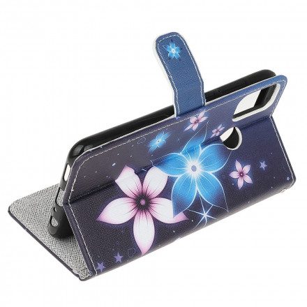 Fodral För Moto G10 / G30 Med Kedjar Lunar Strap Blommor