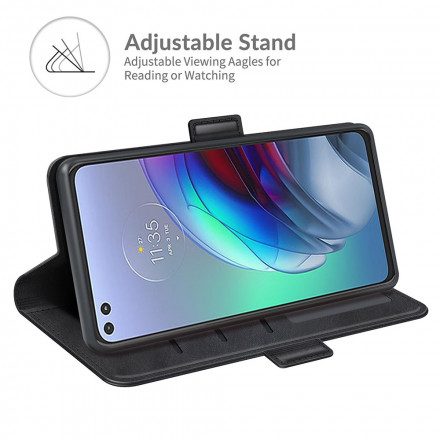 Fodral För Moto G100 Folio-fodral Dubbel Klaff