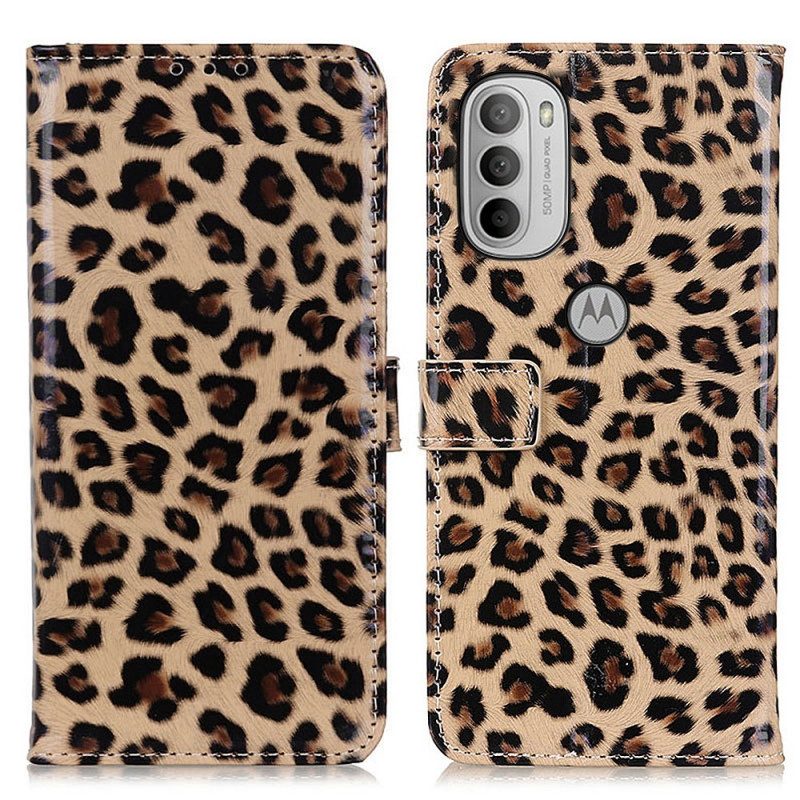 Fodral För Moto G31 / Moto G41 Enkel Leopard