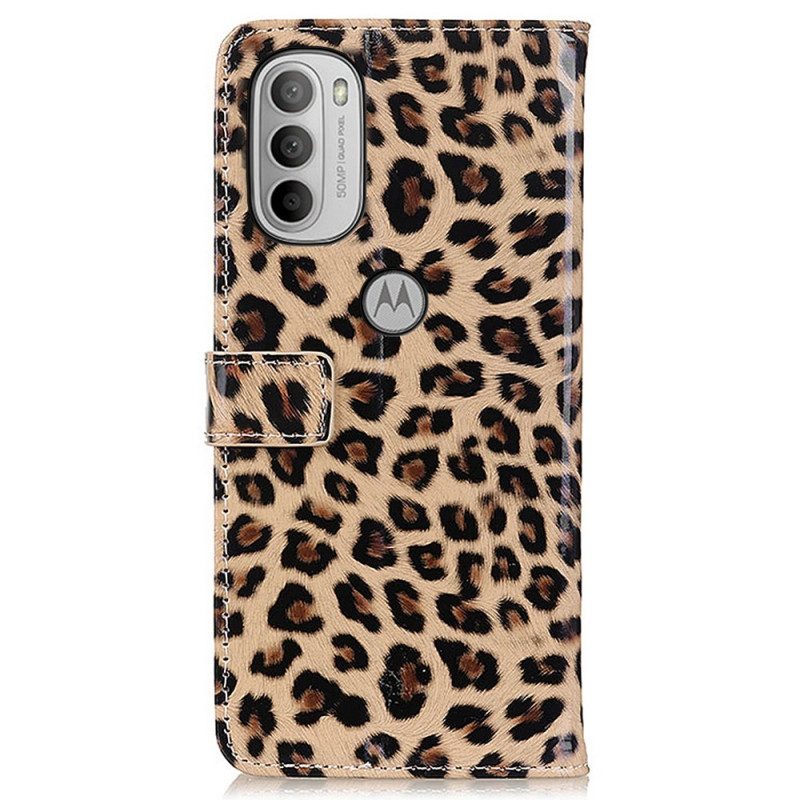 Fodral För Moto G31 / Moto G41 Enkel Leopard