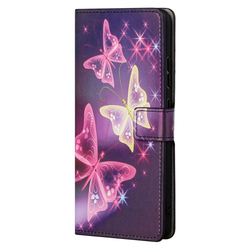 Fodral För Moto G31 / Moto G41 Fjärilar Och Blommor