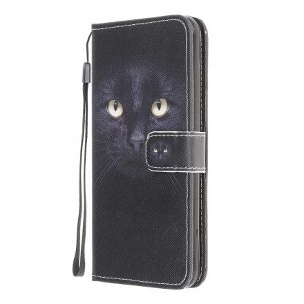 Fodral För Moto G50 Med Kedjar Thong Black Cat Eyes