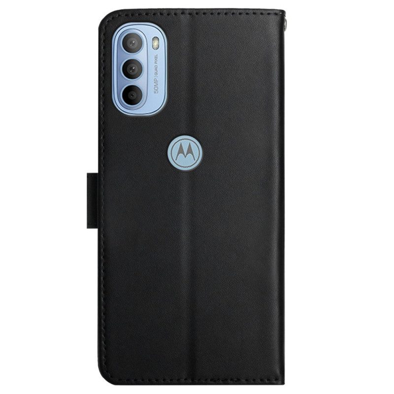 Fodral För Moto G51 5G Äkta Nappaläder