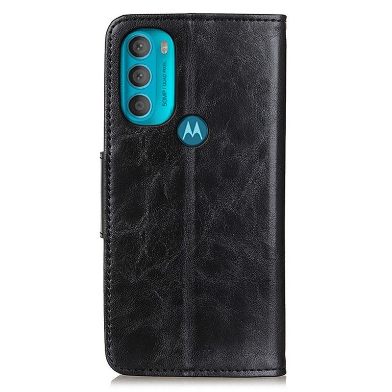 Fodral För Moto G71 5G Folio-fodral Dubbelsidig Magnetisk Flik