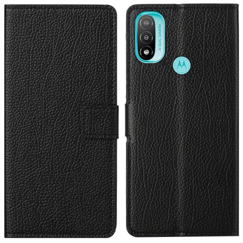 Fodral För Moto G71 5G Litchi Grain Lädereffekt