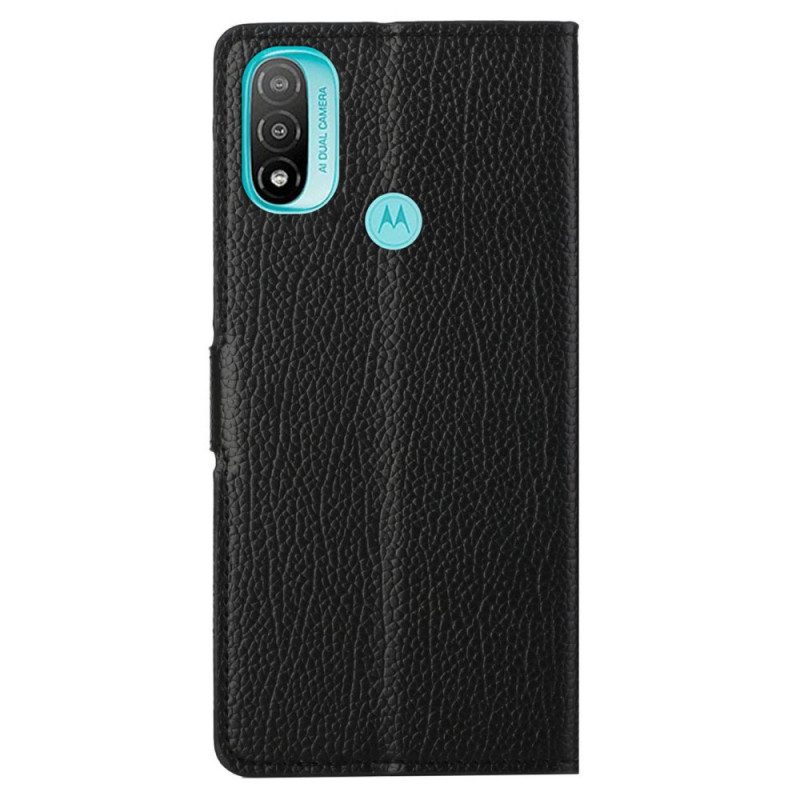 Fodral För Moto G71 5G Litchi Grain Lädereffekt