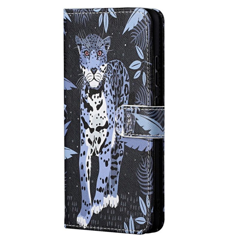 Fodral För Moto G71 5G Med Kedjar Thong Leopard